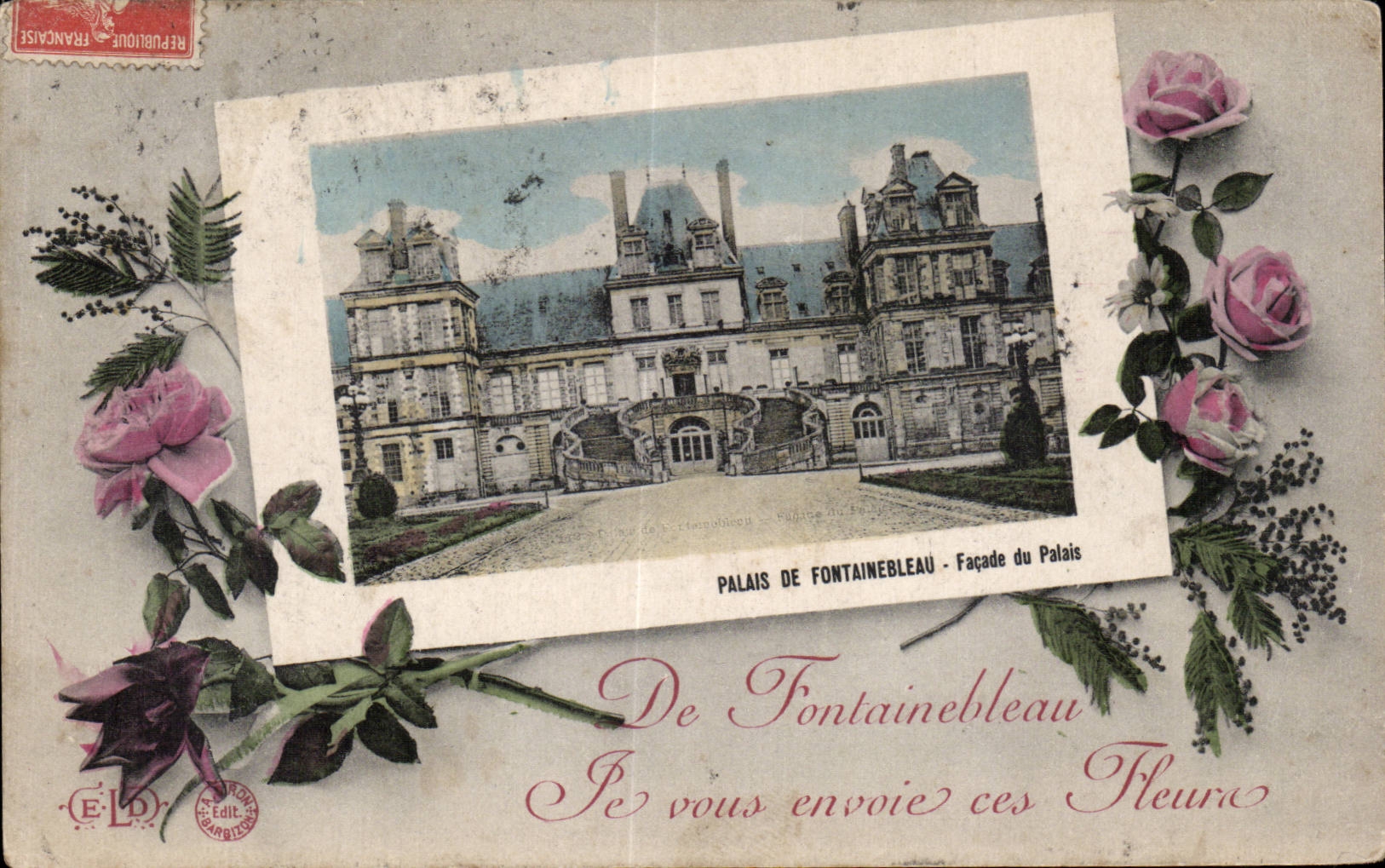 CPA Palais de Fontainebleau Facade du palais