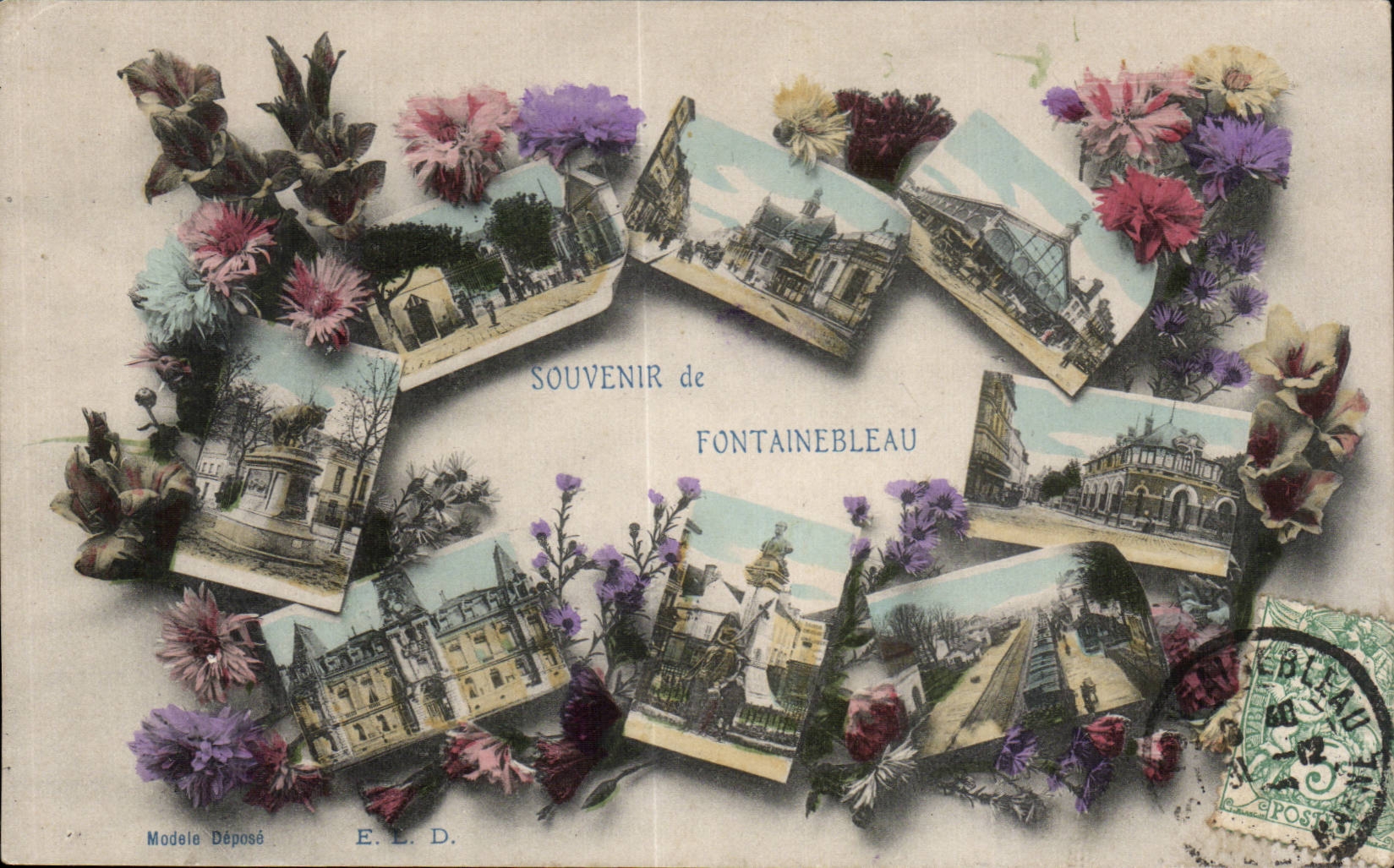 CPA Souvenir de Fontainebleau