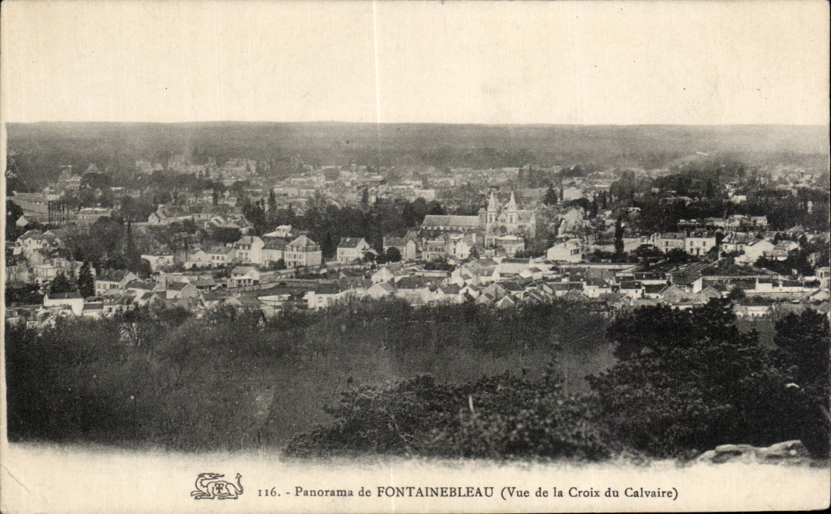 CPA Panorama de Fontainebleau (vue de la croix du calvaire)