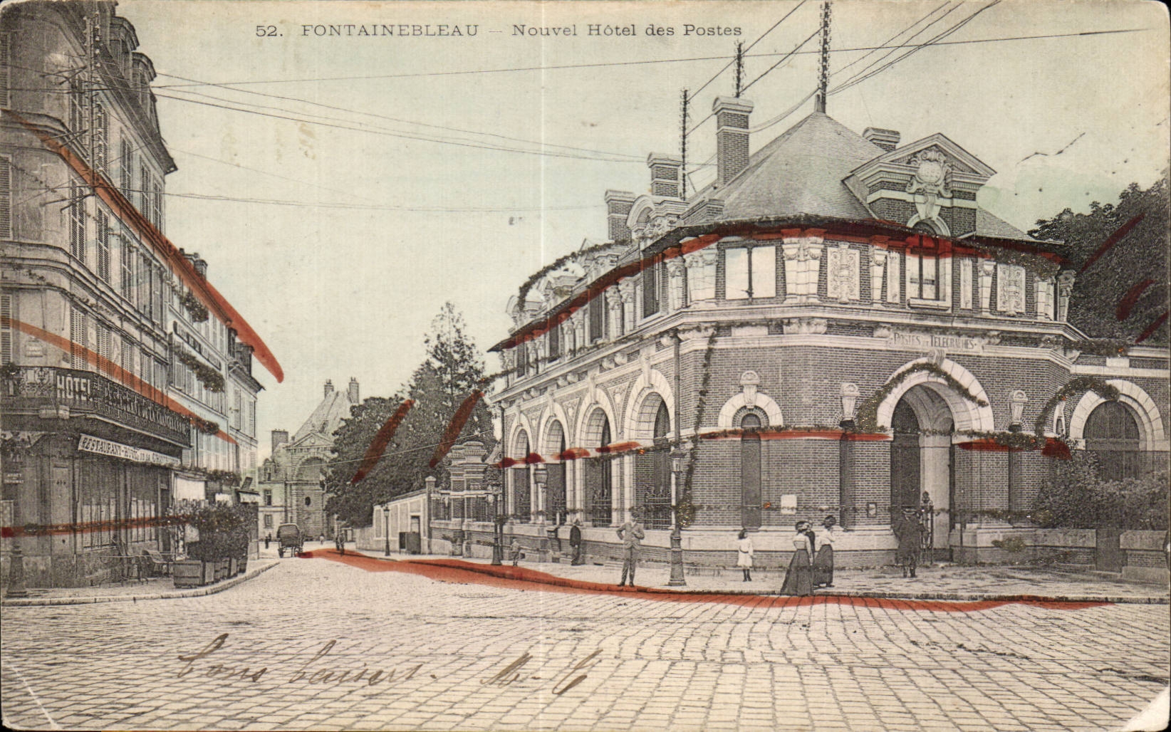 CPA Fontainebleau Nouvel hotel des Postes 