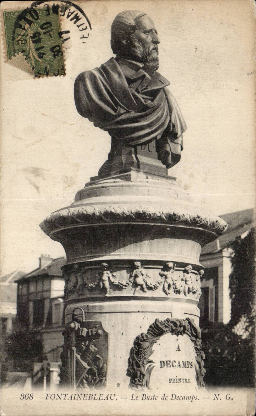 CPA Fontainebleau Le buste de Decamps