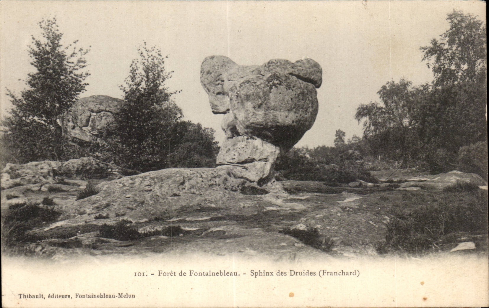 CPA Foret de Fontainebleau Square des Druides (Franchard)