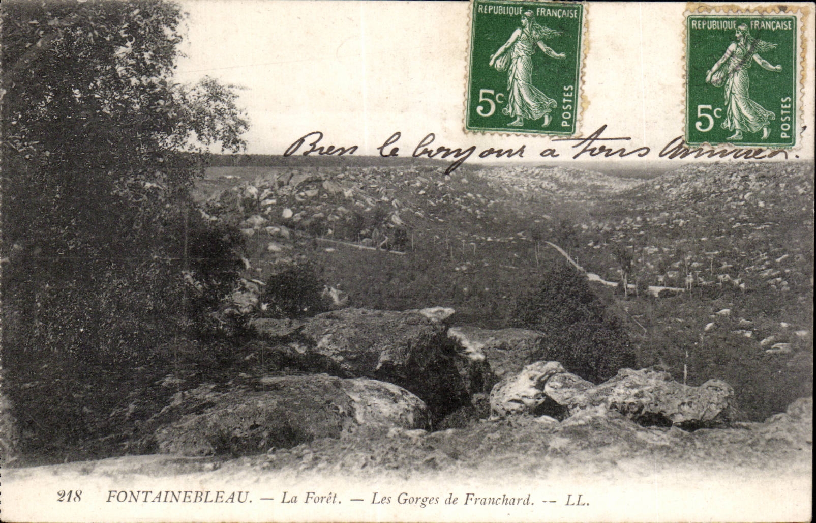 CPA Fontainebleau La foret Les gorges de Franchard