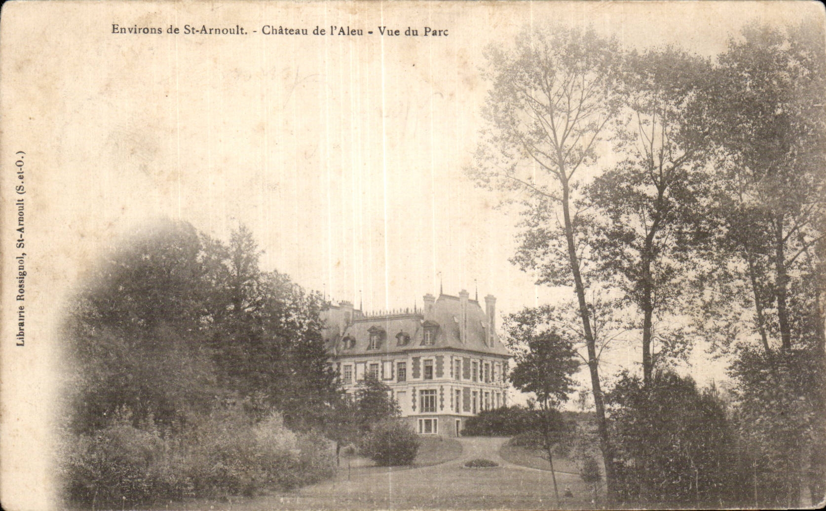 CPA Environs de St Arnoult Chateau de l Aleu Vue du parc
