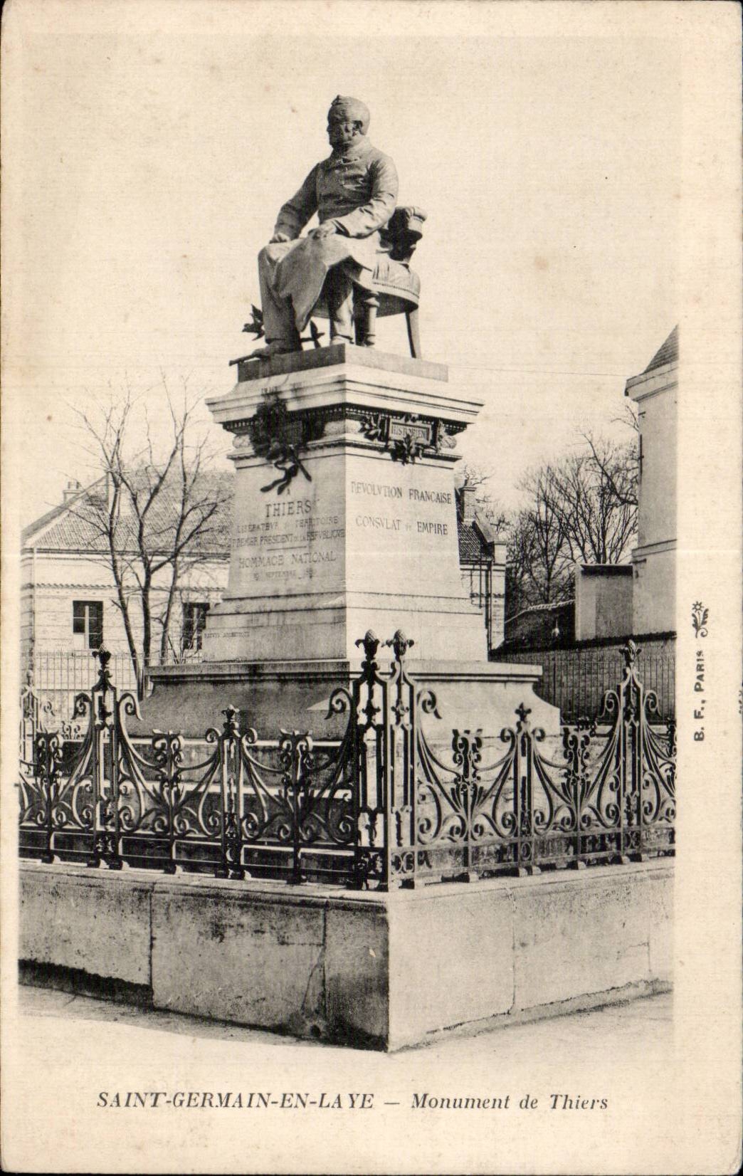 CPA Saint Germain en Laye Monument de Thiers