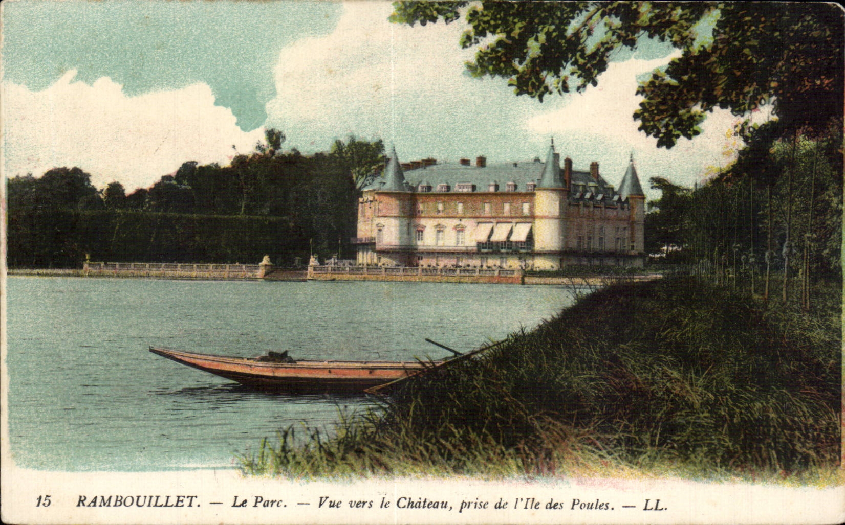 CPA Rambouillet the park Seen towards the castle taken of island of Hens