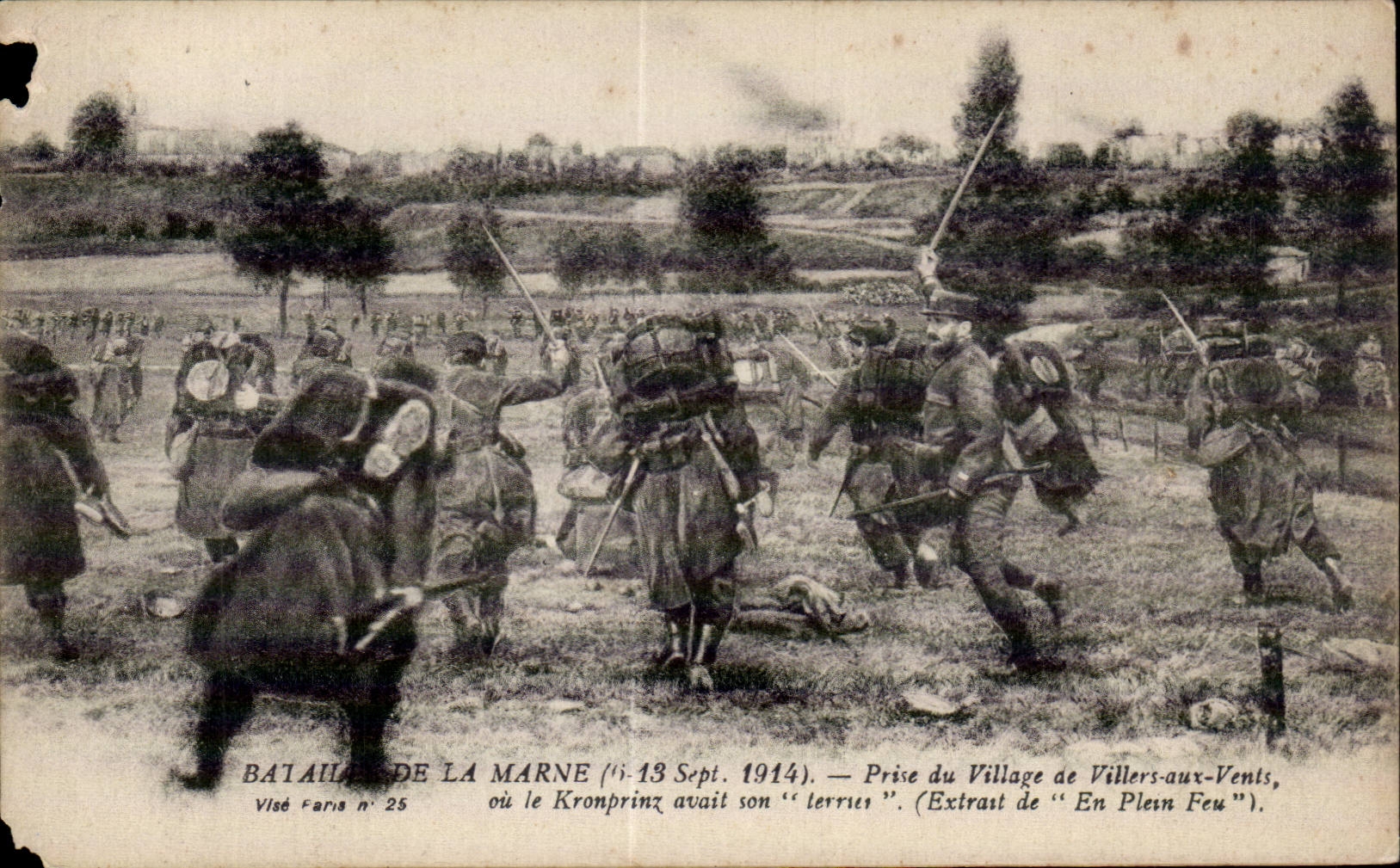 CPA Militaria Battles of the Marne Taken of the village of Villers to the Winds