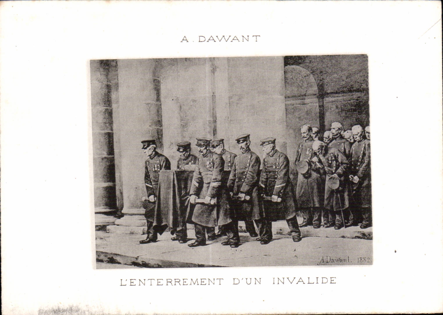 CPA Militaria Dawant L enterrement d un invalide 