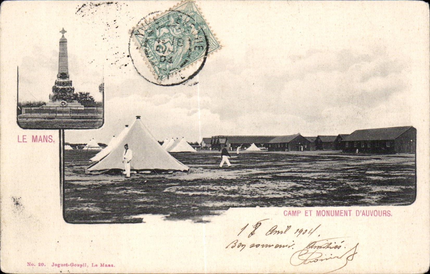 El campo y el monumento Auvours de CPA Militaria sirve