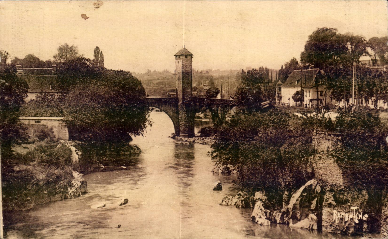 CPA Orthez Bridge of the legend