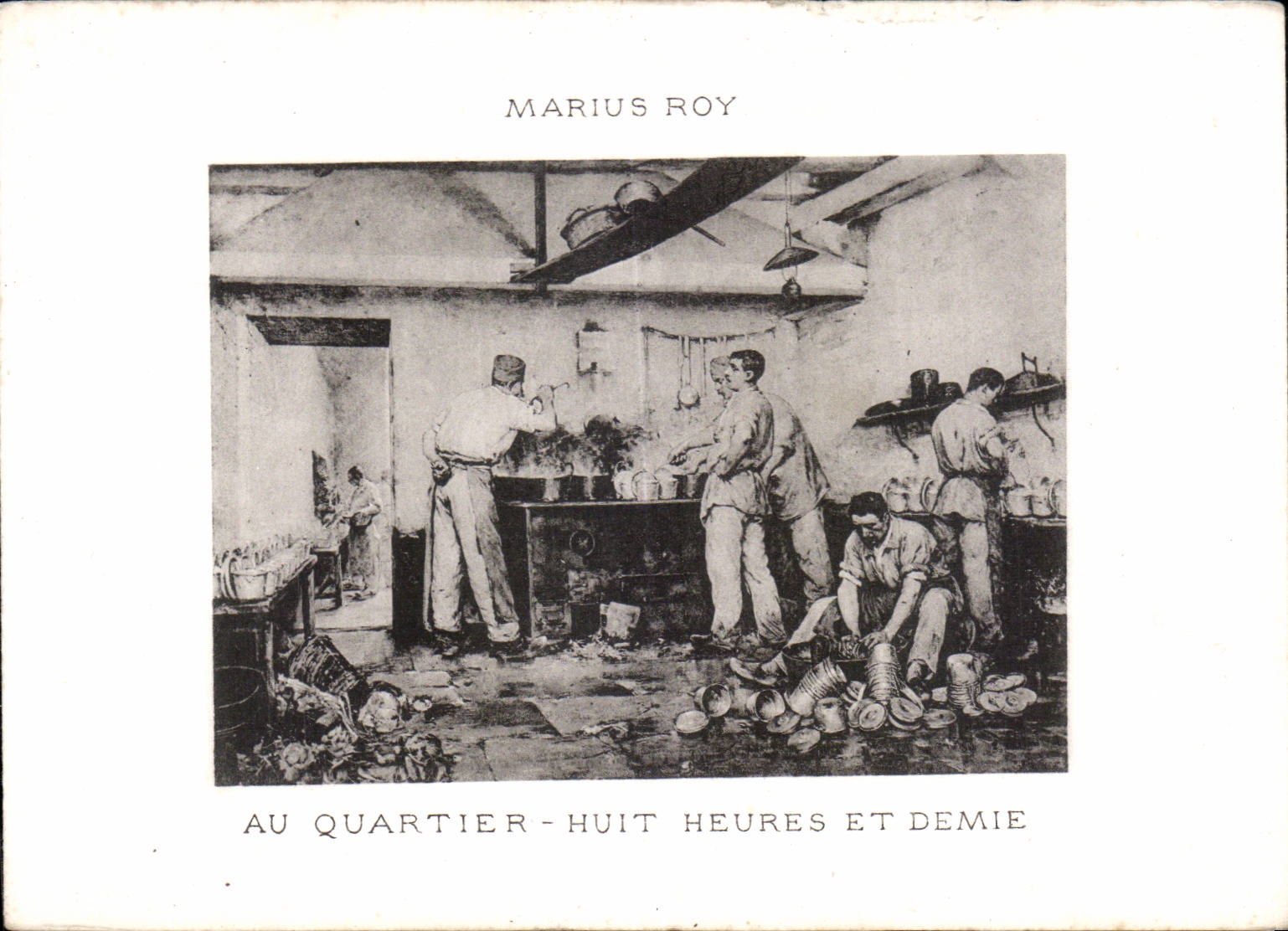 CPA Militaria Marius Roy With the district Eight hours and half