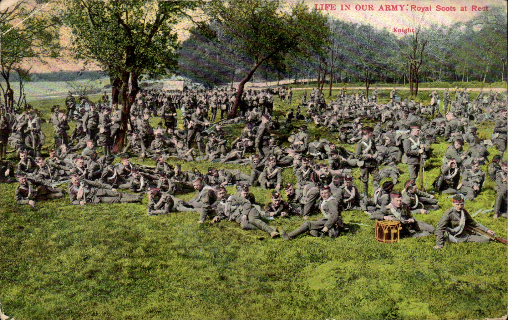 CPA Militaria Life in our army Scots at Rest