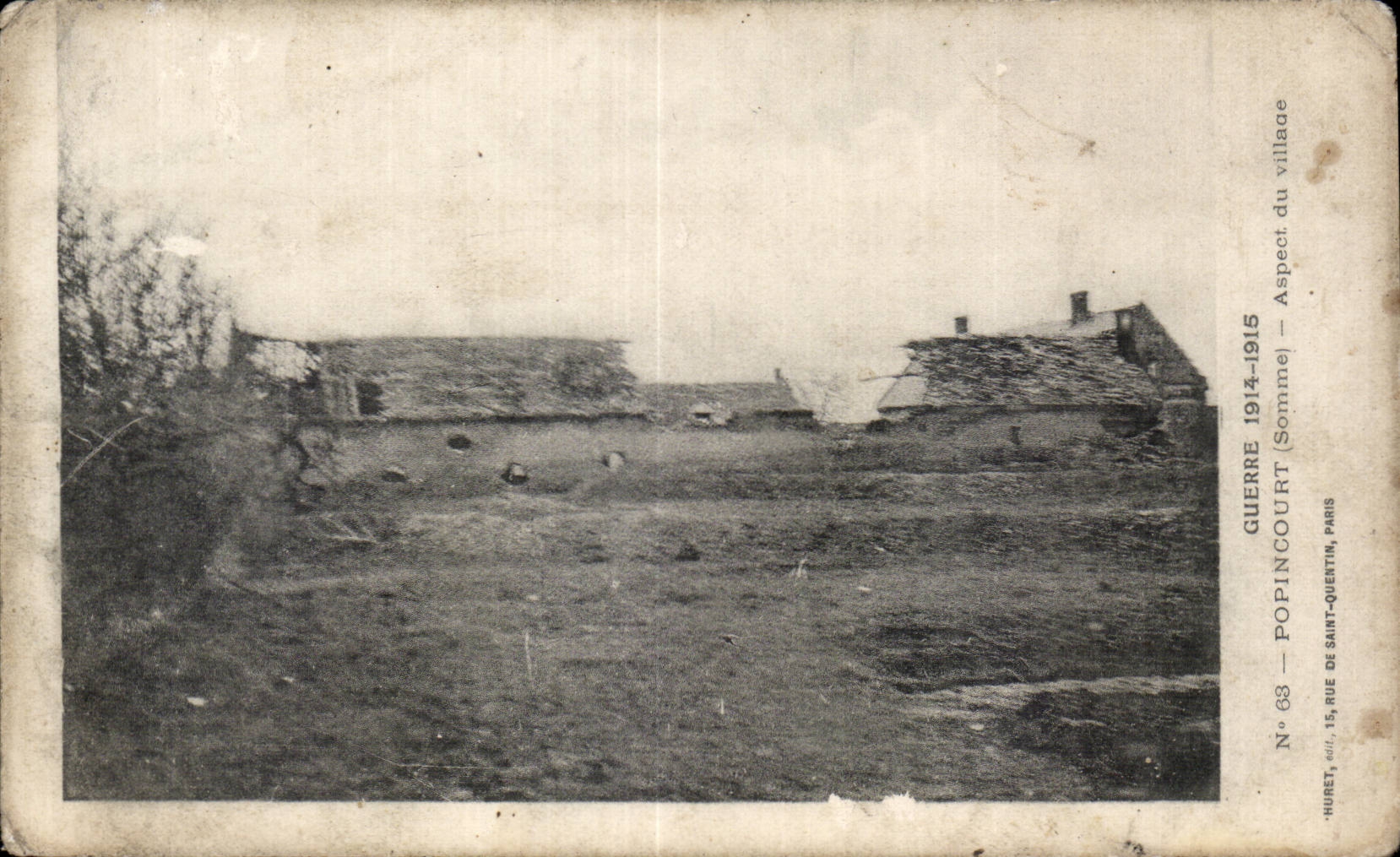 CPA Militaria War 1914 1915 Popincourt Aspect of the village