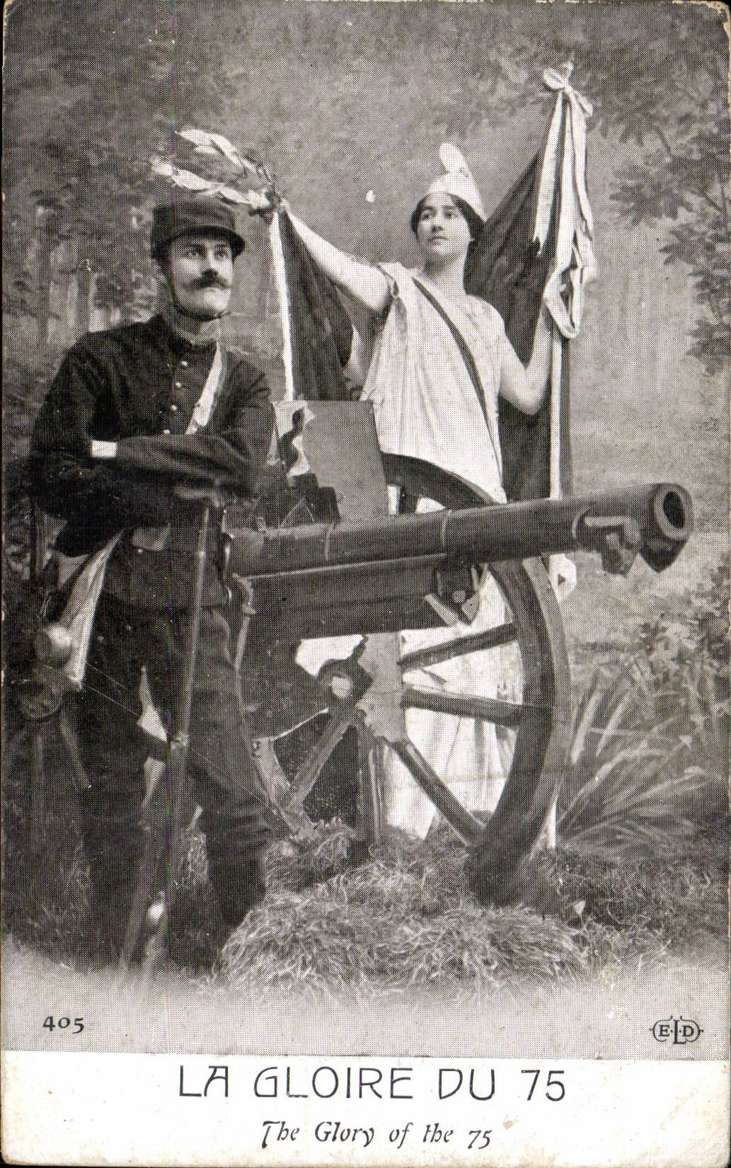 CPA Militaria the glory of the 75 Marianne