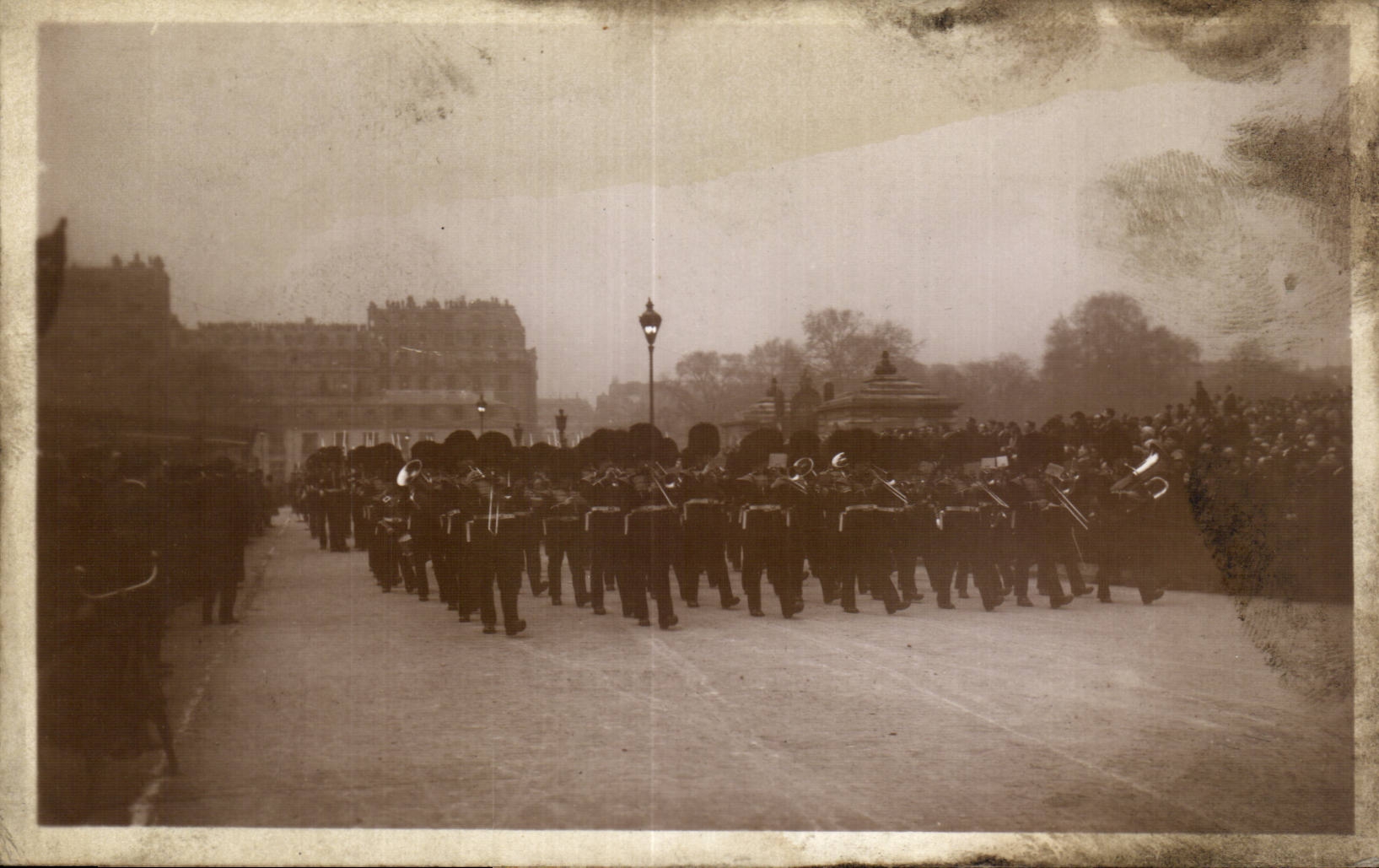 CPA Militaria Funeral of the Marshal Foch March 26th 1929 Music of Coldstream Guards Paris