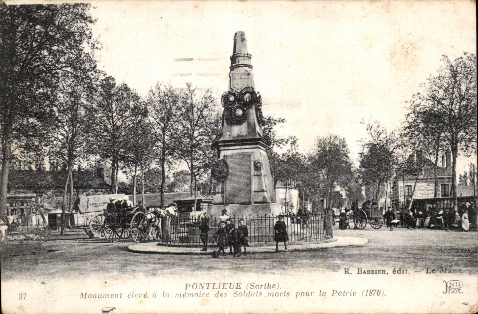 Pontlieue - War memorial the Place - CPA