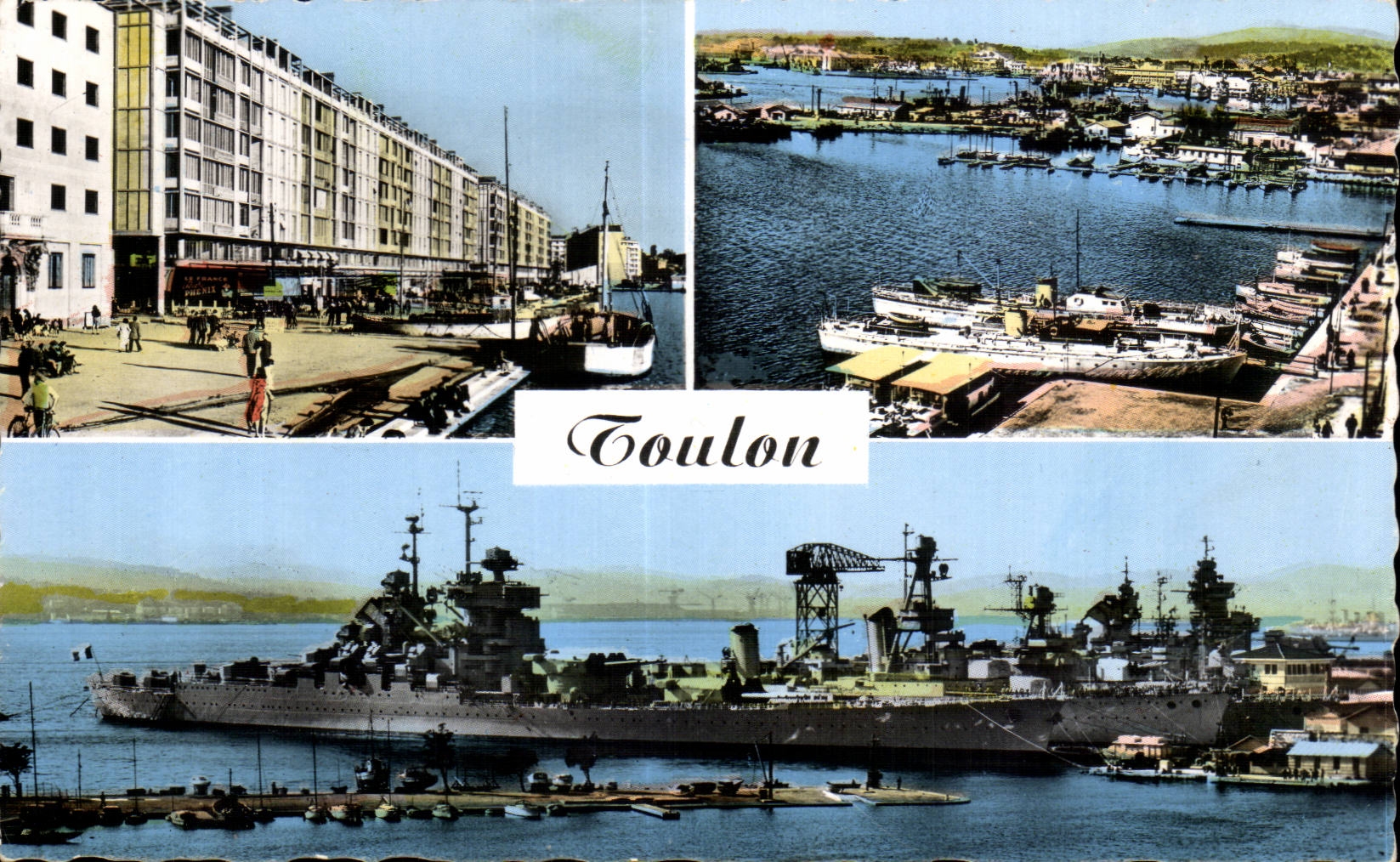 Toulon - Souvenir Warship - CPSM