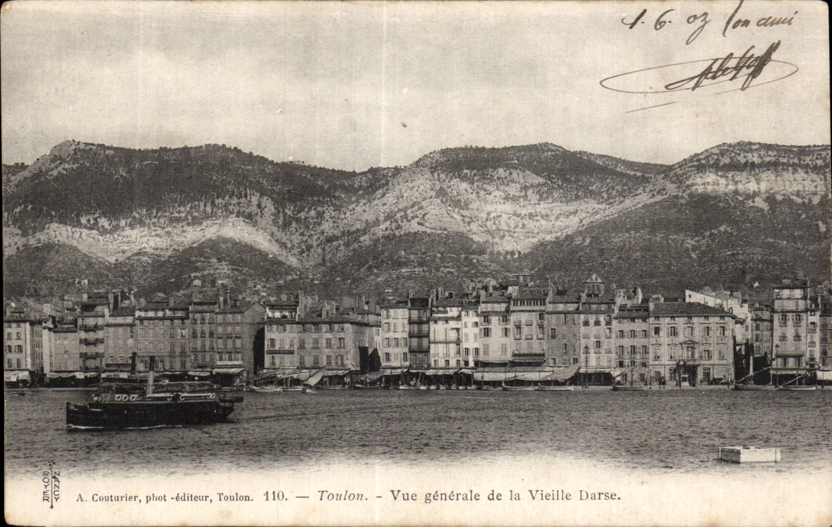 Toulon - View of the Old Wet dock - CPA