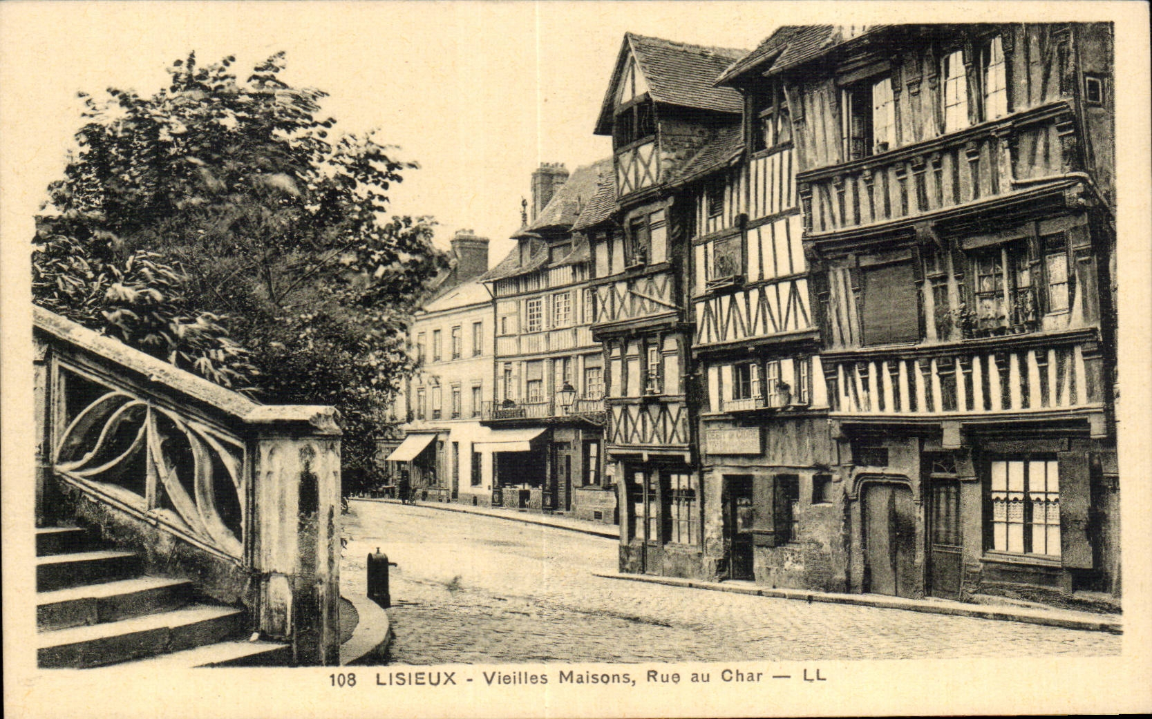 Lisieux - Vieilles Maisons - Rue au Char - CPA
