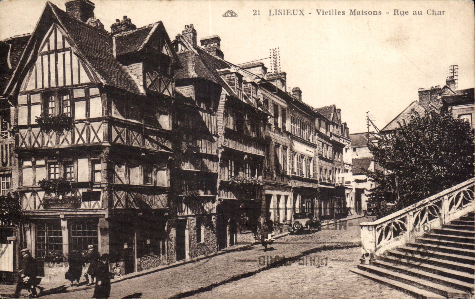 Lisieux - Vieilles Maisons - Rue au Char - CPA