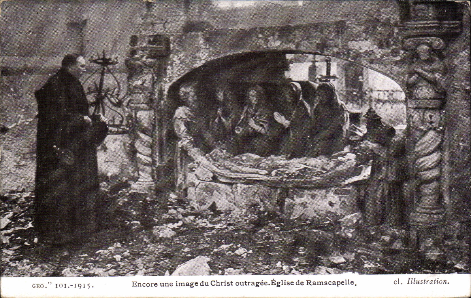 CPA Still an image of Christ outragee Church of Ramscapelle