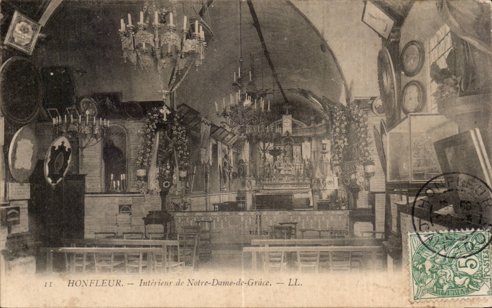 Honfleur - Interieur de Notre Dame de Grace - CPA
