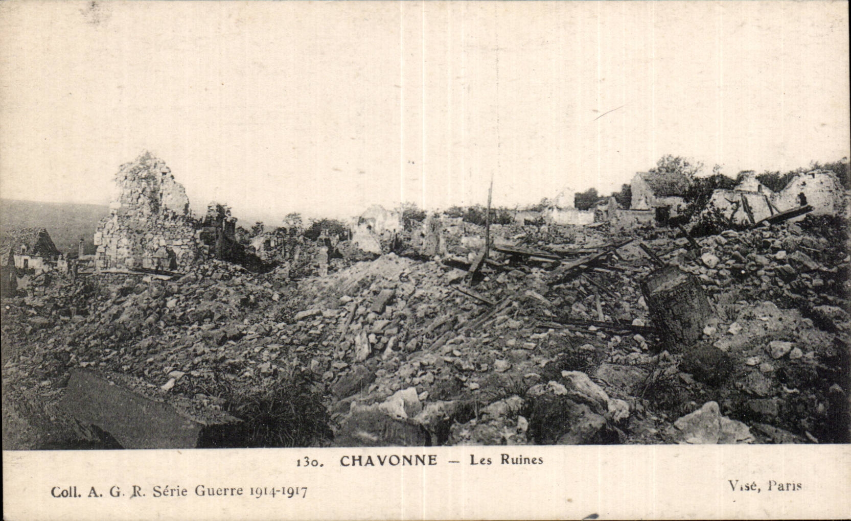 CPA Militaria Chavonne ruins
