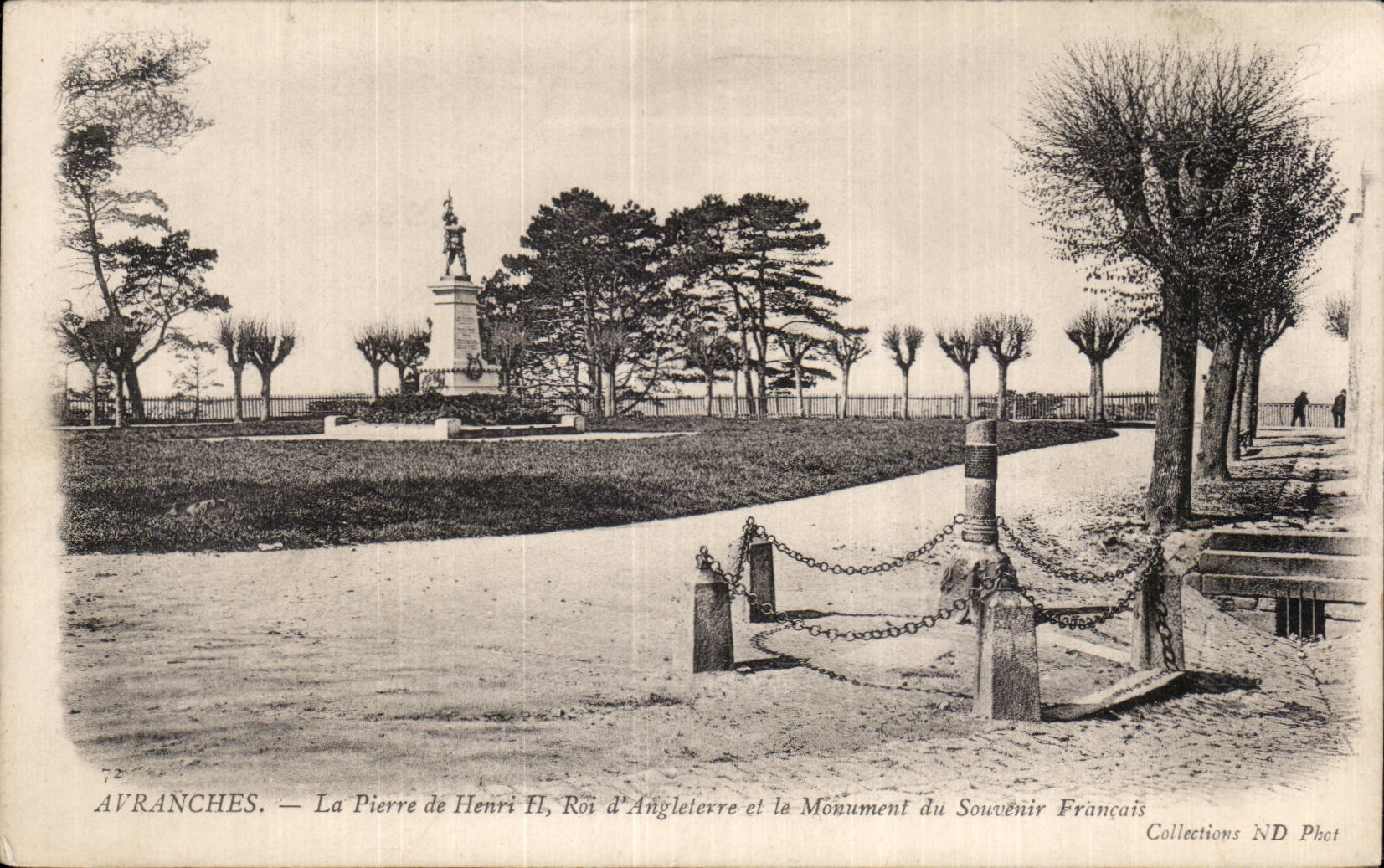 CPA Avranches stone of Henri II King England and the monument of the French memory