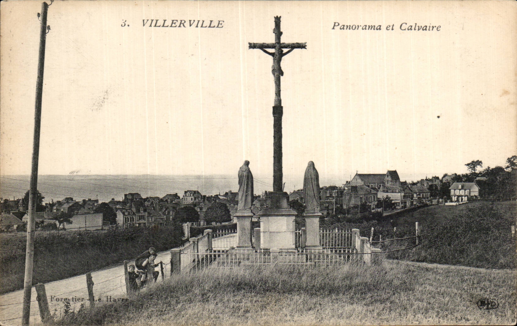CPA Villerville Panorama and martyrdom