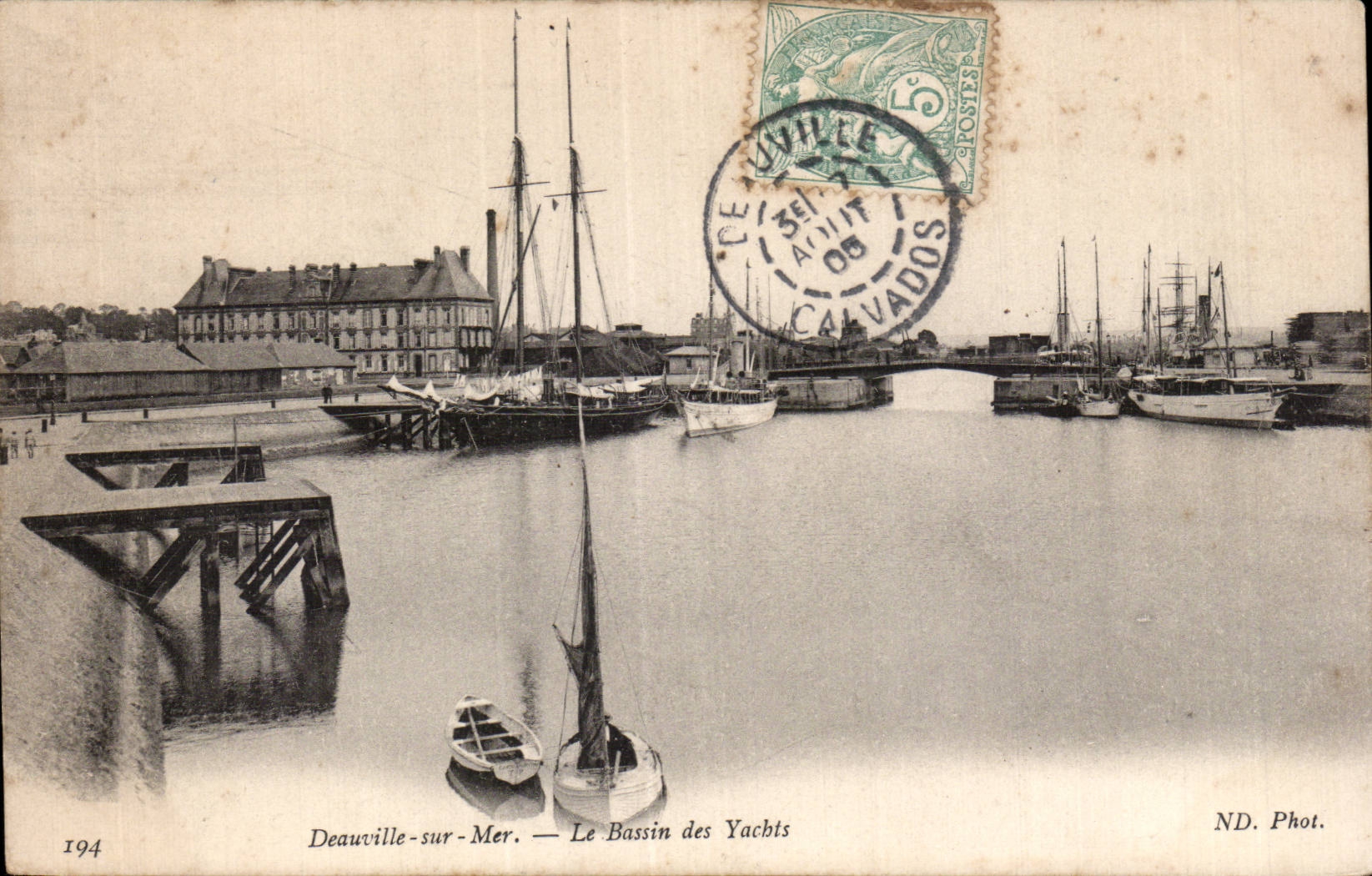 CPA Deauville the basin of the yachts