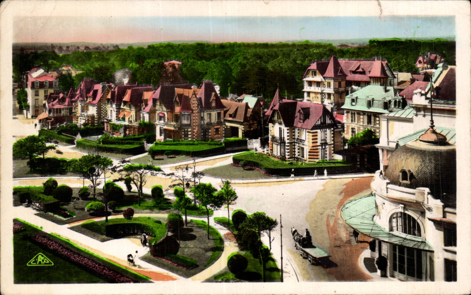 CPA Cabourg Les jardins du casino et les villas 