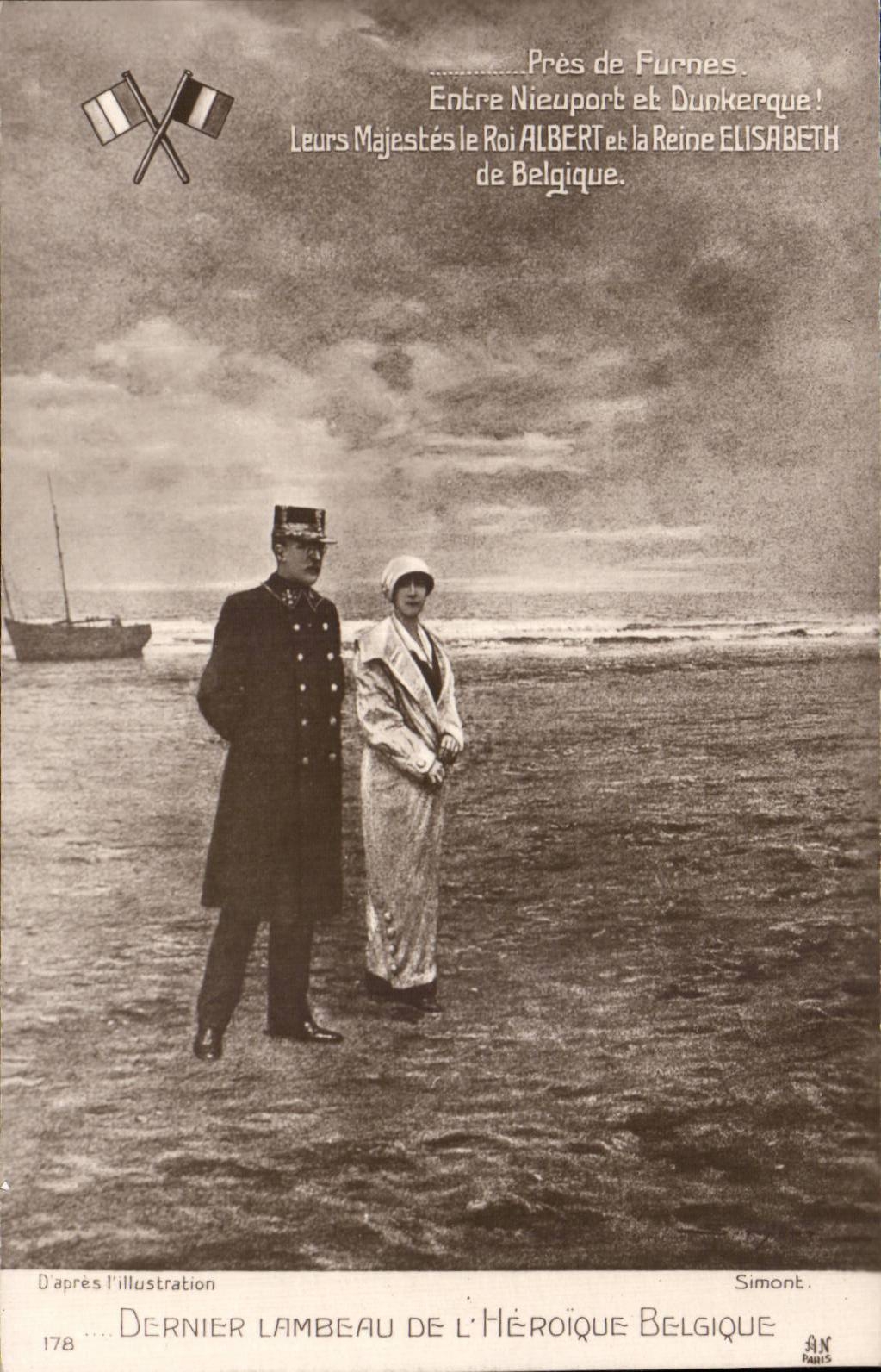 CPA Militaria Dernier lambeau de l heroique Belgique Roi Albert