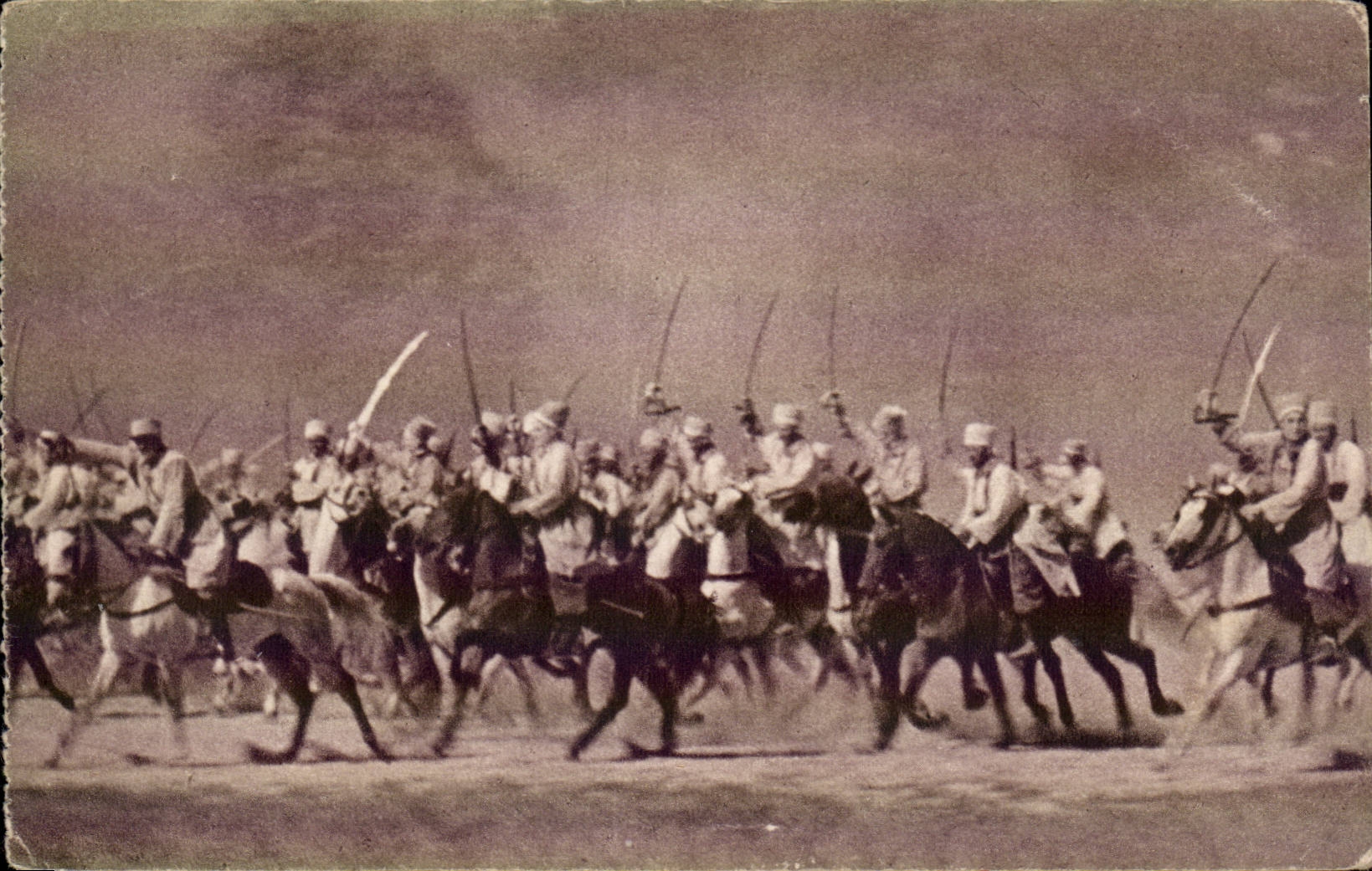 CPA Militaria Charges with spahis