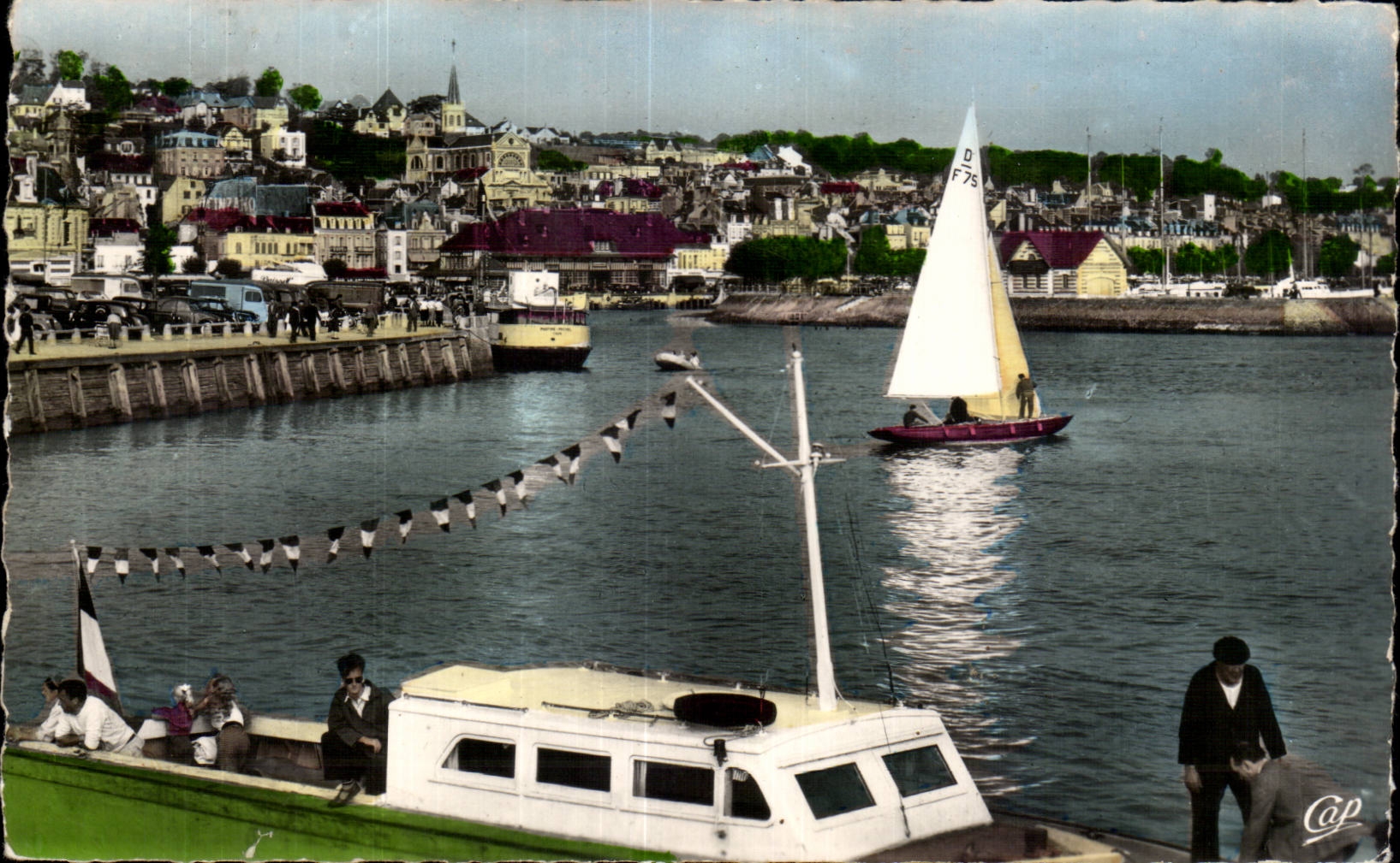 Deauville - Entrance of the Port - CPA