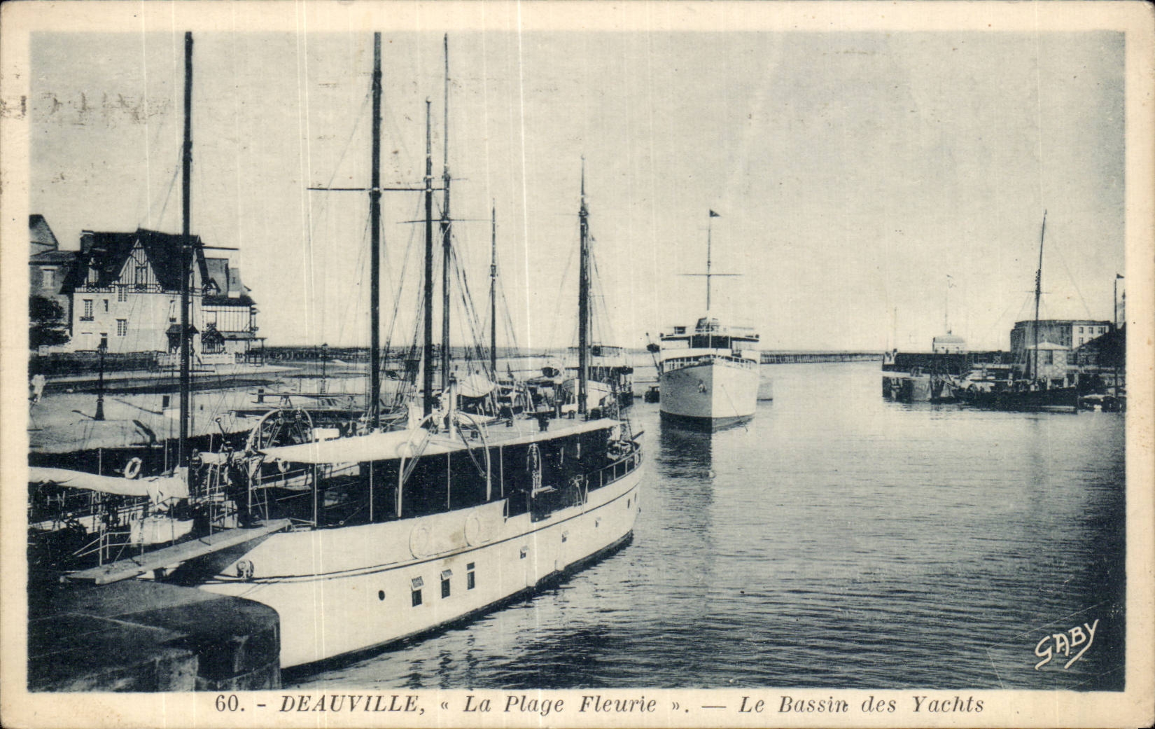 Deauville - the Flowered Beach - the Basin of the Yachts - CPA