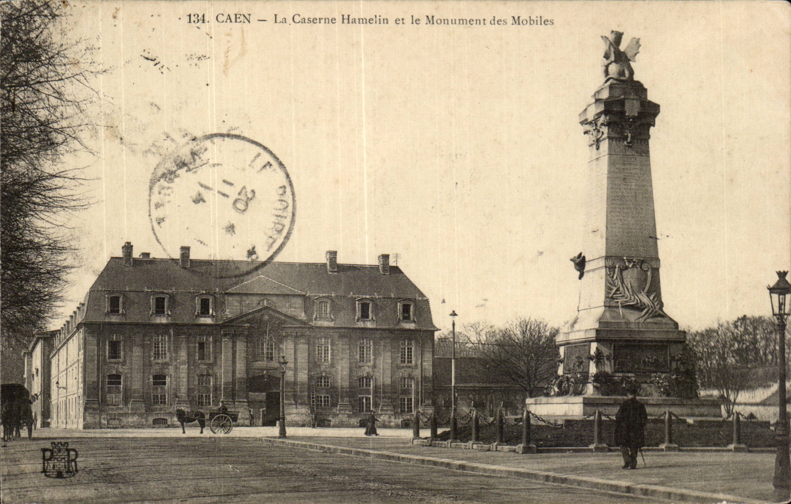 Caen - the Hamelin Barracks and the Monument of the Mobiles - CPA