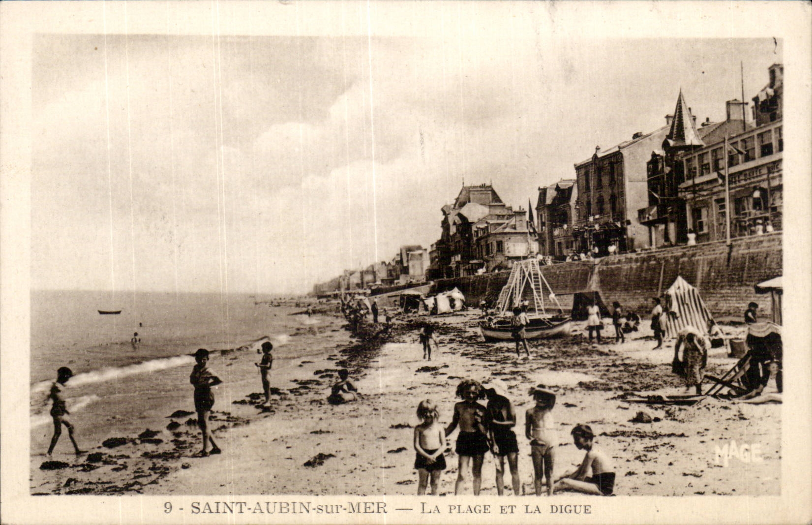 Saint Aubin on Sea - the Beach and the Dam - CPA
