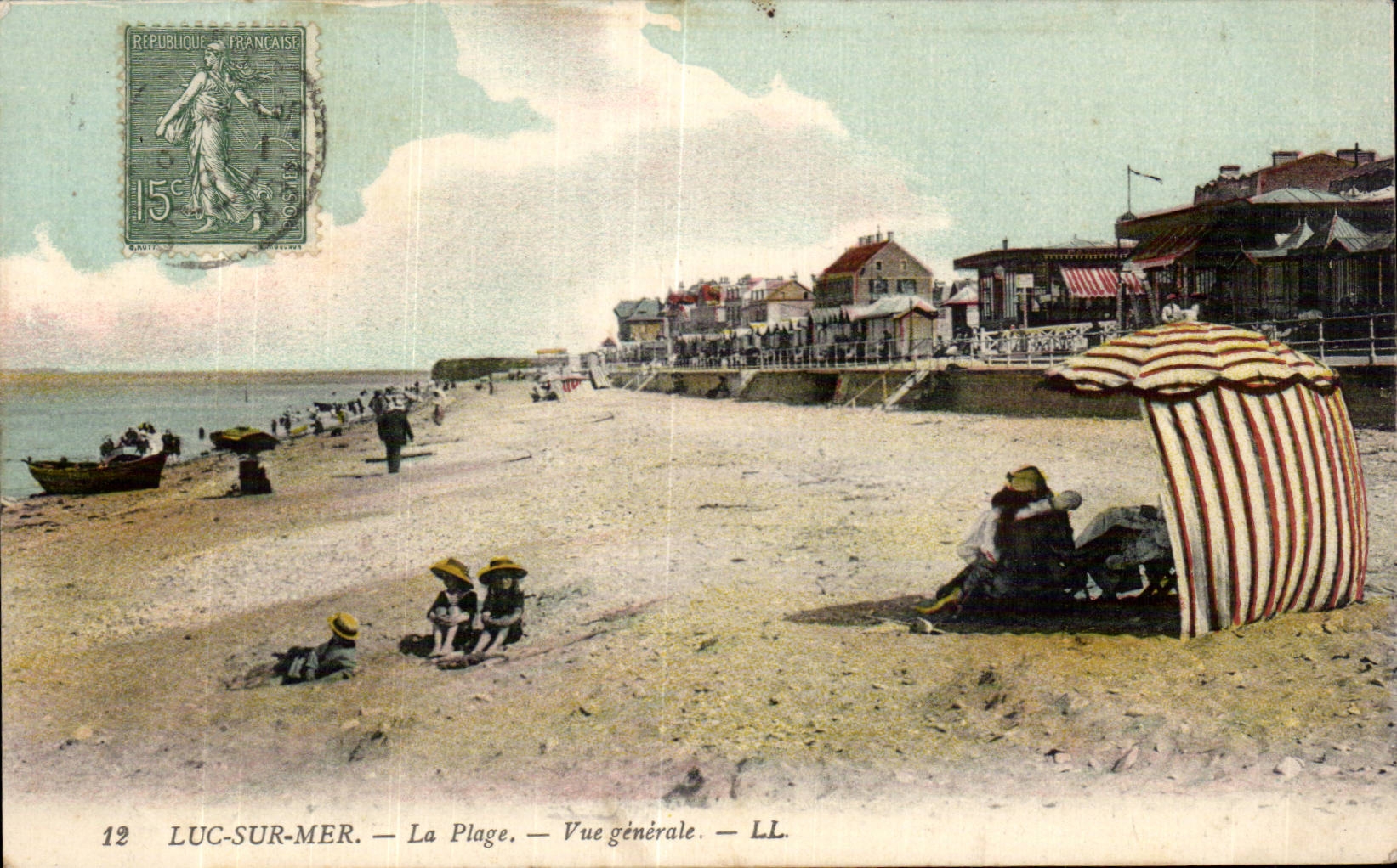 Luc sur Mer - La Plage - Vue Generale - CPA