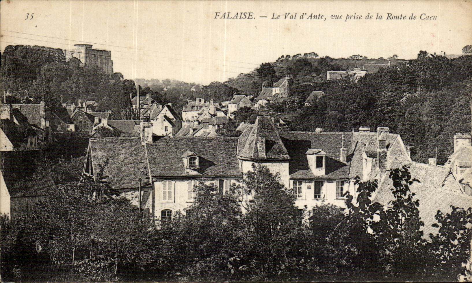Falaise - Le Val d Ante - Vue prise de la Route de Caen - CPA