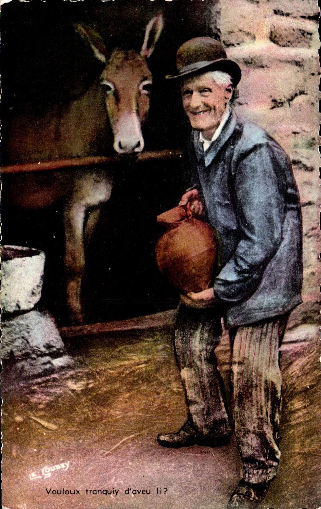 Folklore - Costumes - Normandy - ass - donkey - MODERN CARD