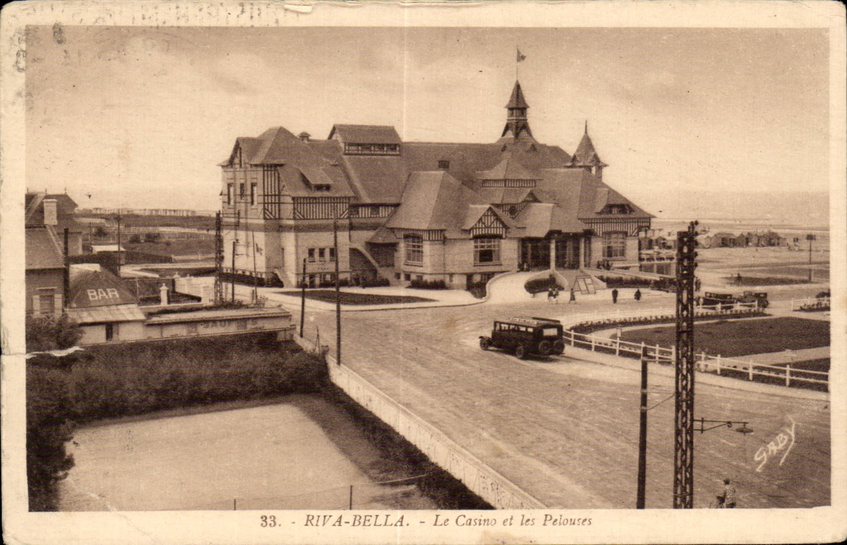 Riva Bella - Le Casino et les Pelouses - CPA