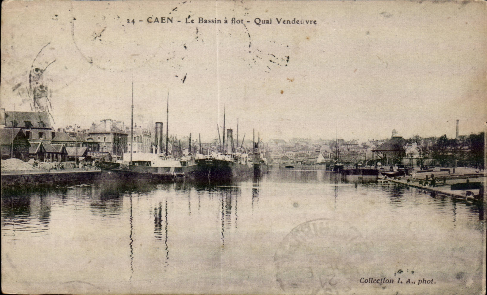 Caen - the Wet dock - Vendeuvre Quay - CPA