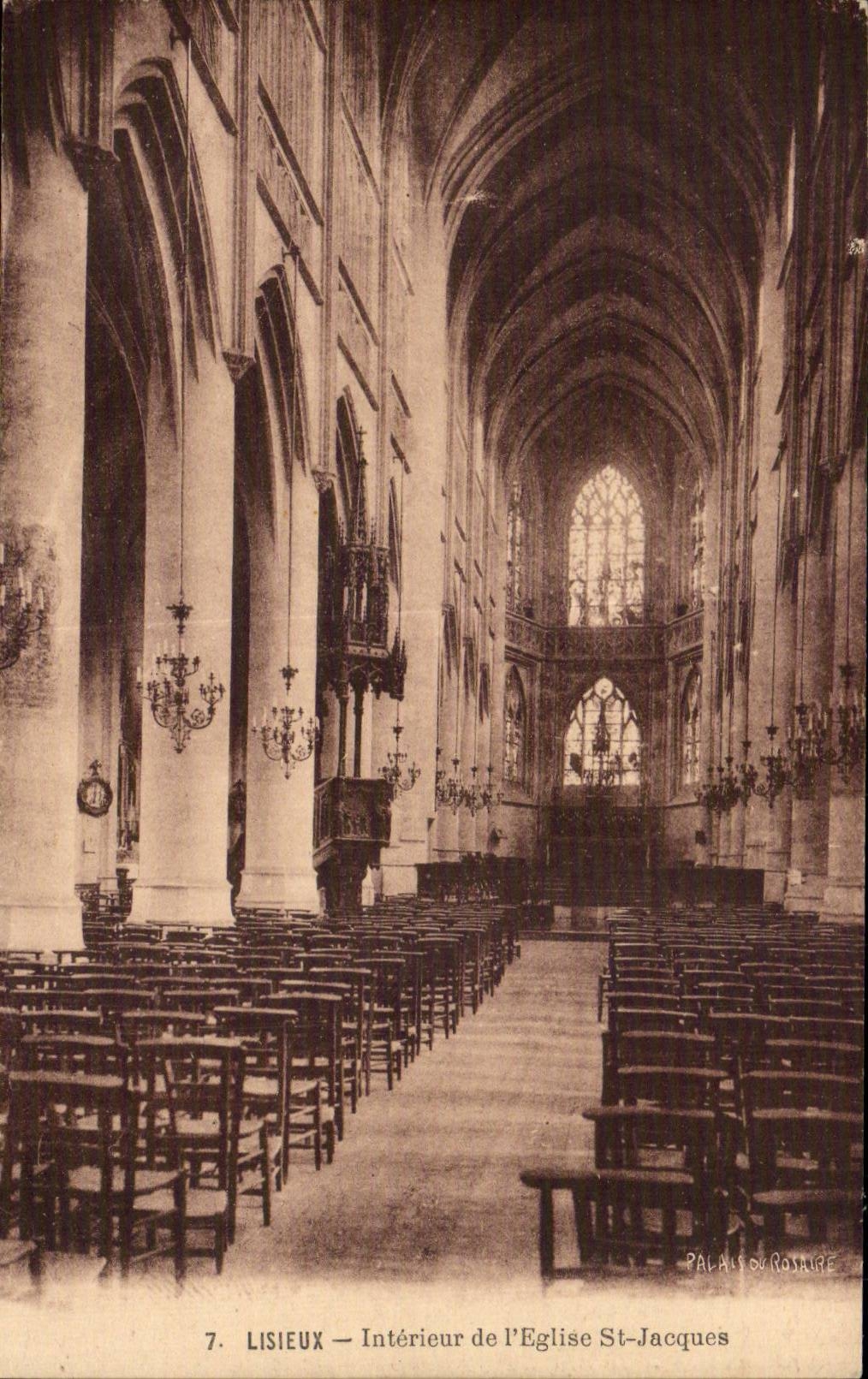 Lisieux - Interieur de l Eglise St Jacques - CPA 