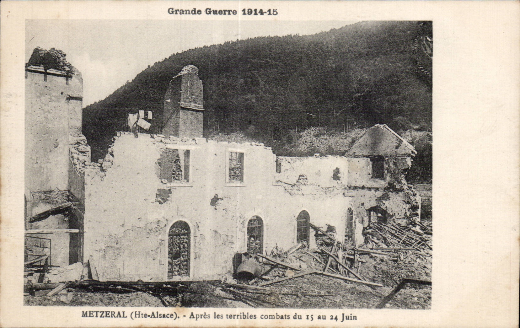 CPA War of 1914 Militaria Metzeral After the terrible combat from June 15th to 24th