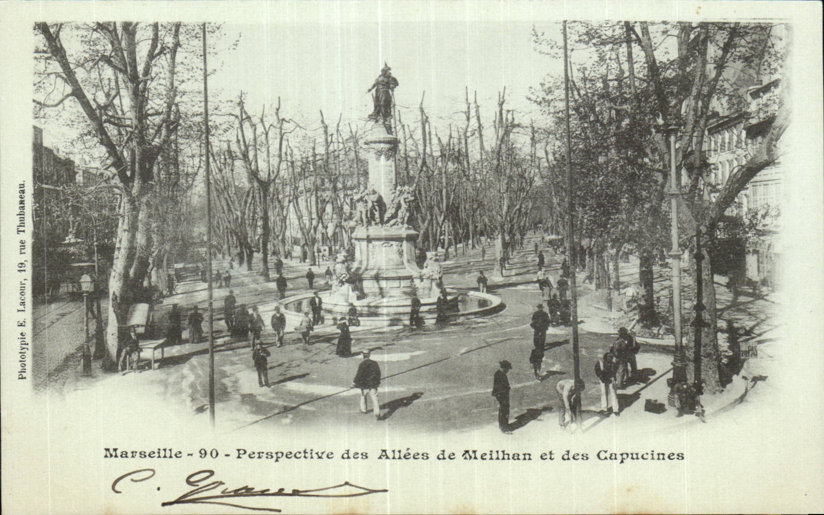 CPA Marseille Perspective des Allees de Meilhan et des Capucines