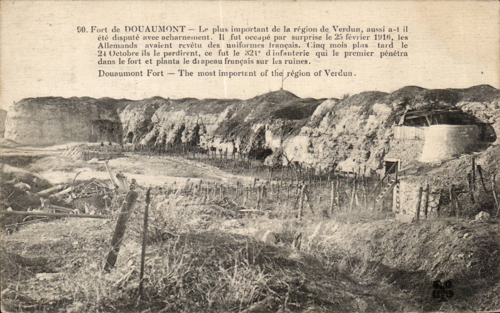 CPA Militaria Fort of most important Douaumont of the area of Verdun