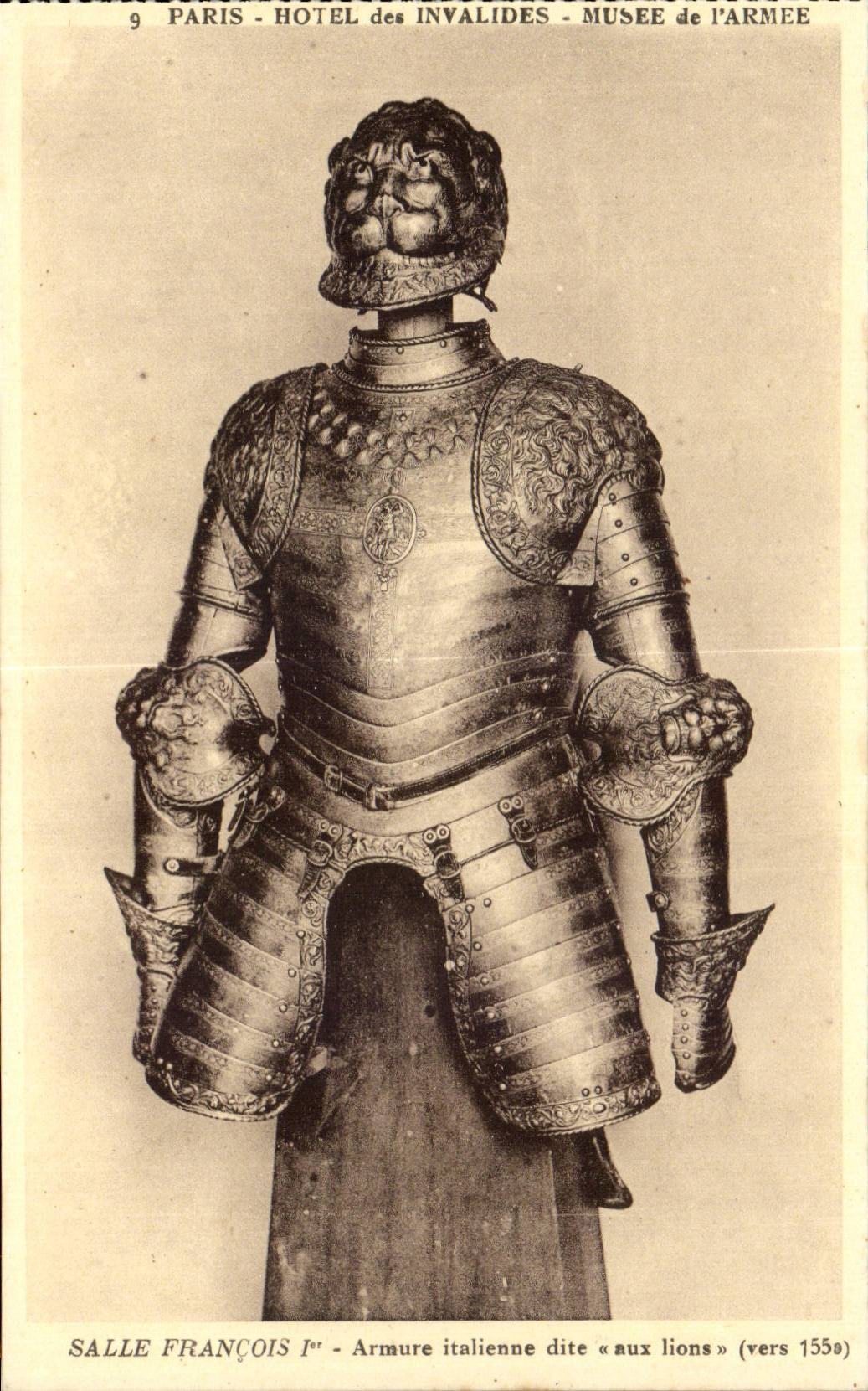 Paris - 7 - Les Invalides - Musee de l Arme - Salle Francois I - Armure Italienne - CPA
