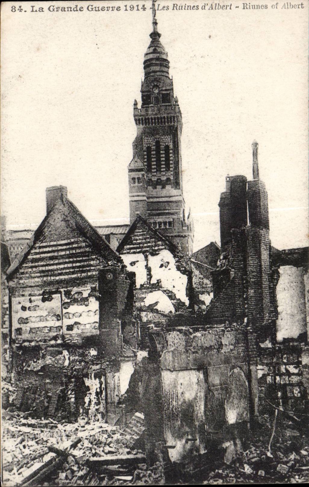 CPA Militaria the ruins Albert