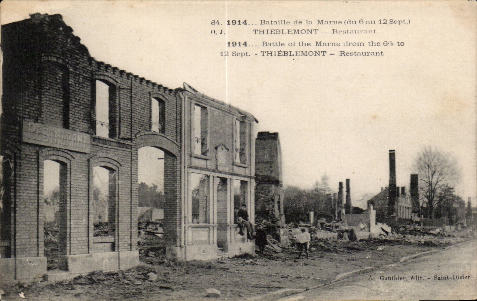 CPA Militaria Battles of Restoring the Thieblemont Marne