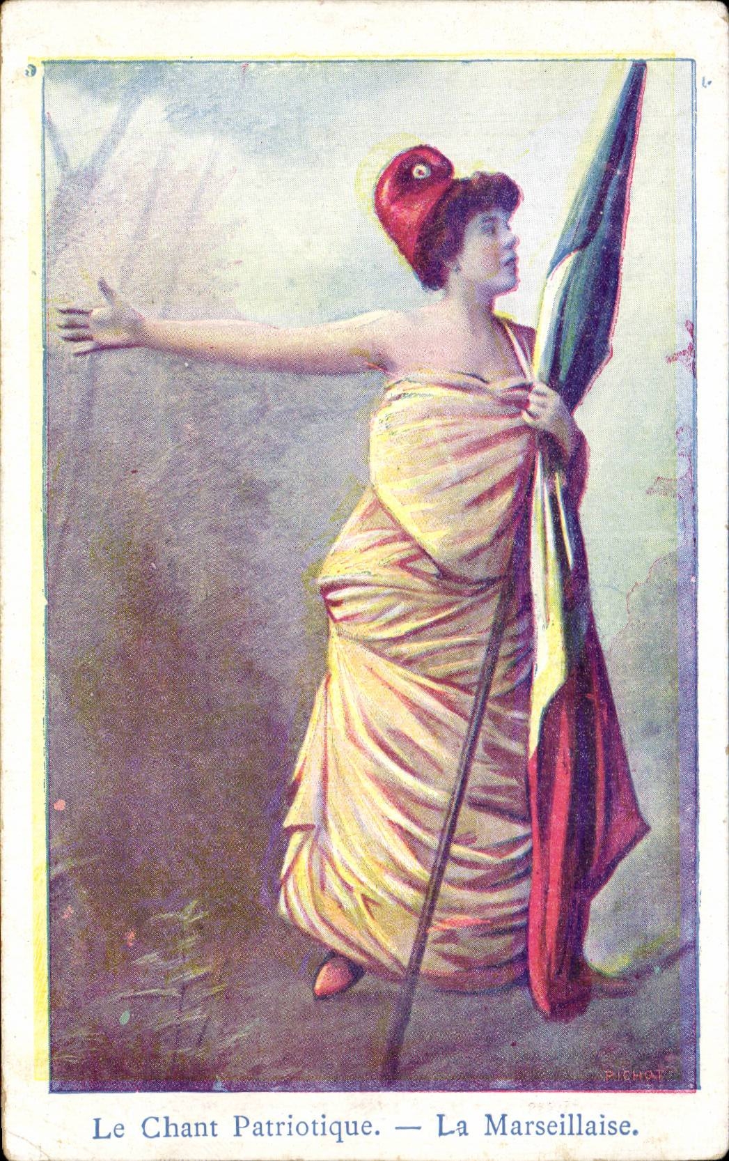 CPA patriotic song the Marseillaise